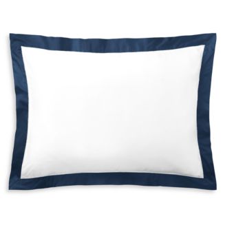 Ralph Lauren Organic Sateen Border Sham, Standard True Platinum | Bloomingdale's