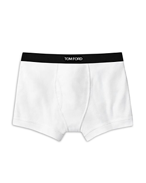 Shop Tom Ford Cotton Blend Boxer Briefs In White