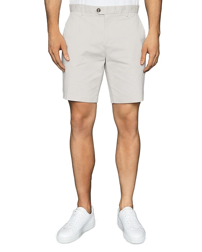 Reiss Wicket Cotton Blend Chino Shorts In Chalk