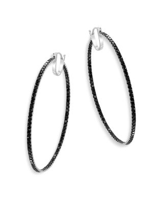 designer black hoop earrings