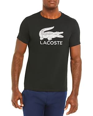 Click to view more detailed imagery on our partner's website Lacoste Textured Logo Tee In Black