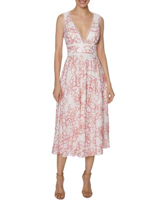 Laundry by Shelli Segal Sequin Embroidered Midi Dress | Bloomingdale's