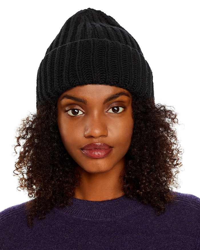 Inverni Invenri Pom-pom Knit Hat In Black