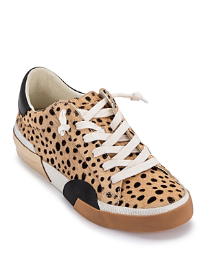Dolce Vita Women's Zina Color Block Glitter Sneakers In Leopard Calf