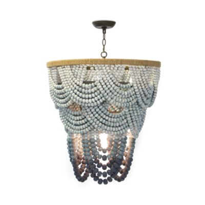 Regina Andrew - Coastal Living Ombre Wood Bead Chandelier