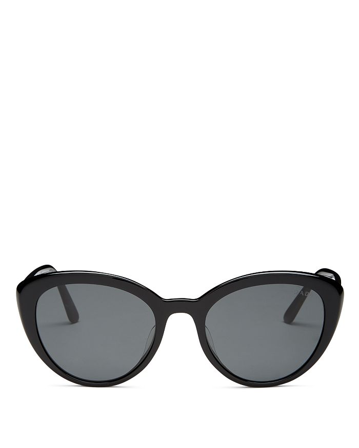 Shop Prada Cat Eye Sunglasses, 54mm In Black/gray