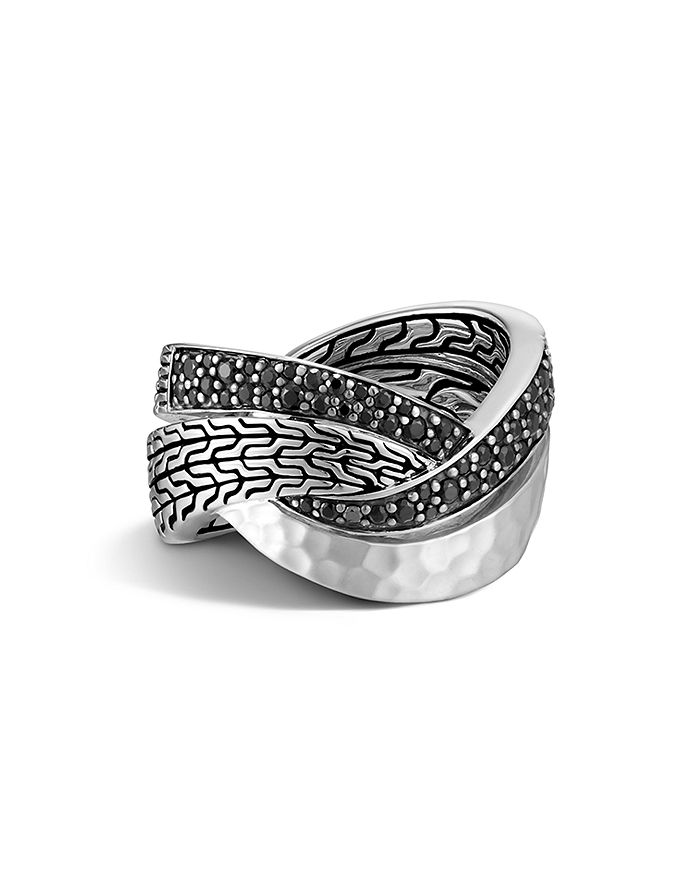 JOHN HARDY Sterling Silver Classic Black Sapphire Black Spinel