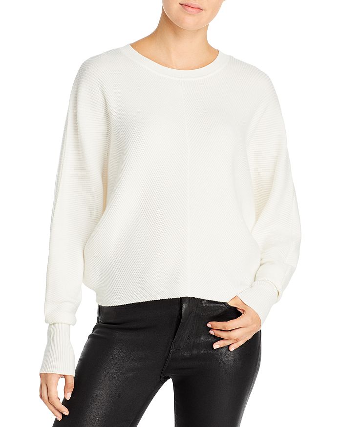 T Tahari Rib & Cable Knit Sweater In White Star