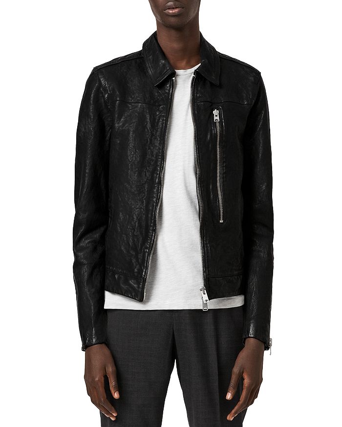 ALLSAINTS Swithin Leather Jacket | Bloomingdale's