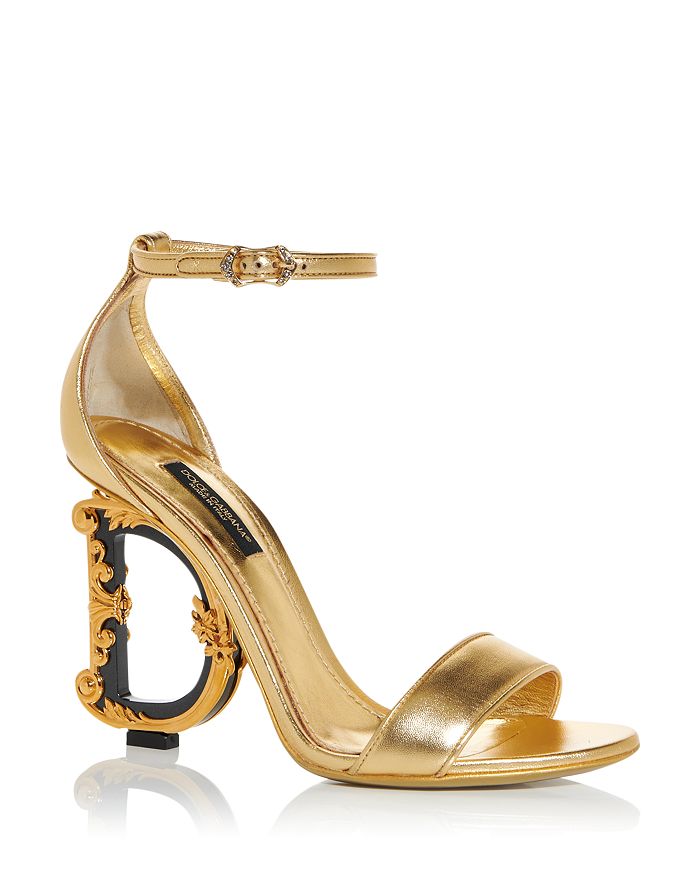 Golden High Heel Women Shoes Stock Photo - Download Image Now