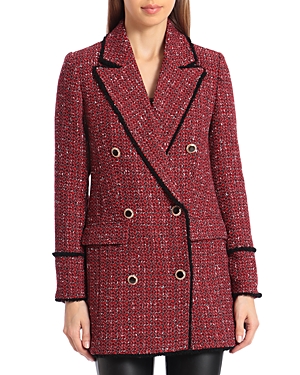 AVEC LES FILLES DOUBLE BREASTED TWEED JACKET,68144