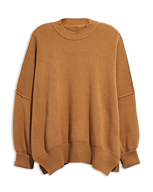 Free People Easy Street Tunic Sweater In Camel