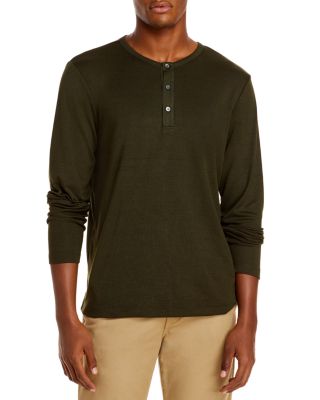 Theory Long Sleeve Henley - 100 