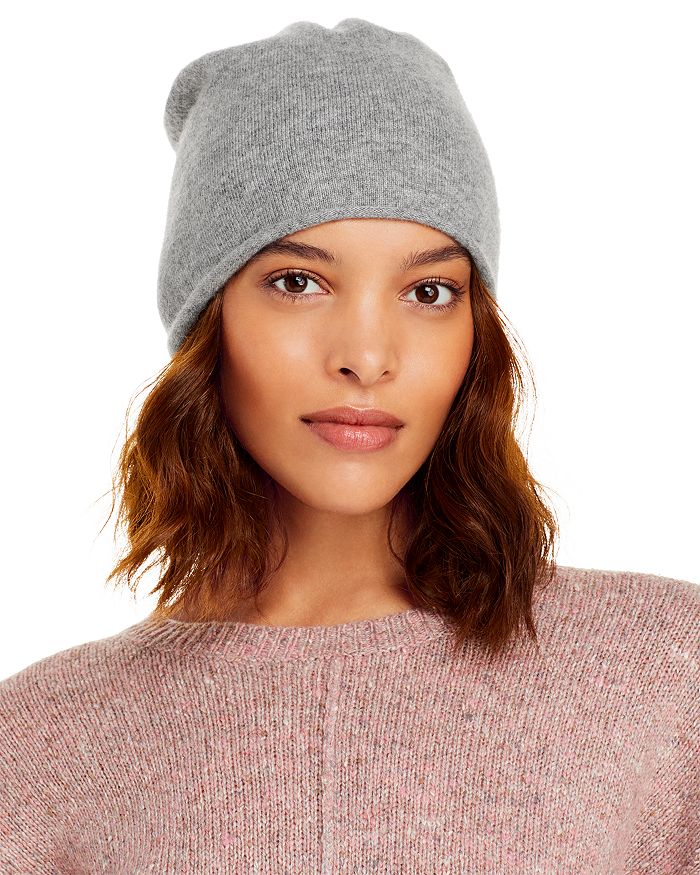 C By Bloomingdale's Angelina Cashmere Slouch Hat - 100% Exclusive In Heather Grey