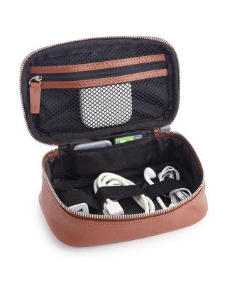 Leather Tech Accessory Travel Storage Case