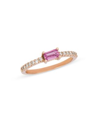 pink diamond stackable rings