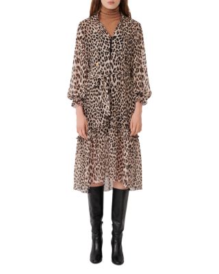 Maje Rapard Animal Print Midi Dress Bloomingdale s