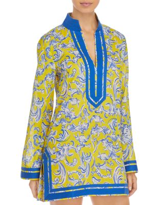 tory burch printed beach tunic