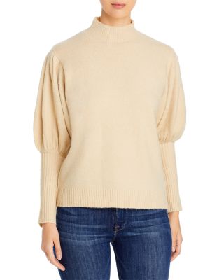 turtleneck puff sleeve sweater