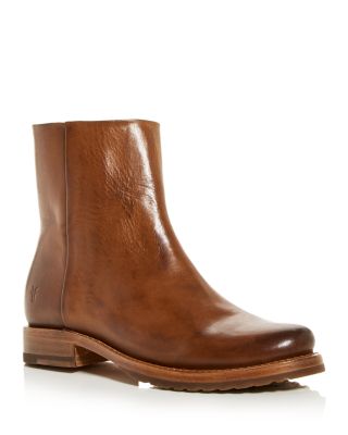 brown small heel boots
