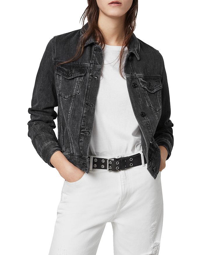 ALLSAINTS Hay Denim Jacket in Washed Black Bloomingdale's