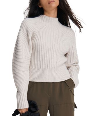 Rag & Bone Oakes Mock Neck Merino Wool Sweater In Turtledove
