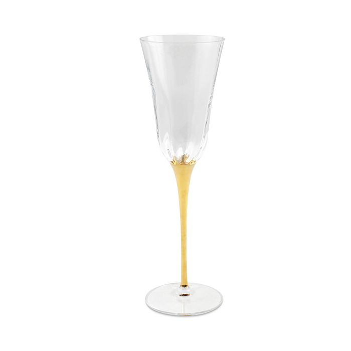 VIETRI OPTICAL GOLD STEM CHAMPAGNE GLASS,OGS-8850