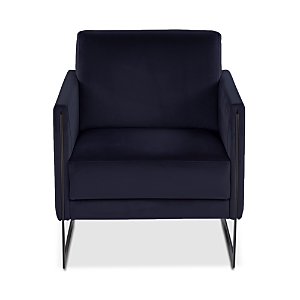 Giuseppe Nicoletti Coco Velvet Chair In Dubai Azzurro - Stainless Steel