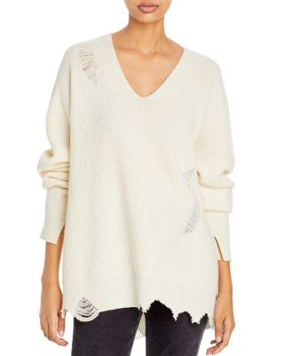 Helmut Lang Distressed Wool & Cashmere Sweater | Bloomingdale's