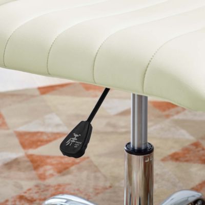  Ripple Armless Mid Back Vinyl Office Chair