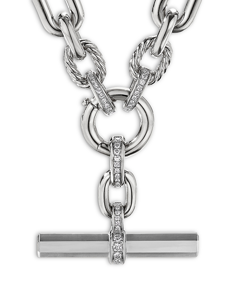 David Yurman Lexington Chain Necklace with Diamonds, 18