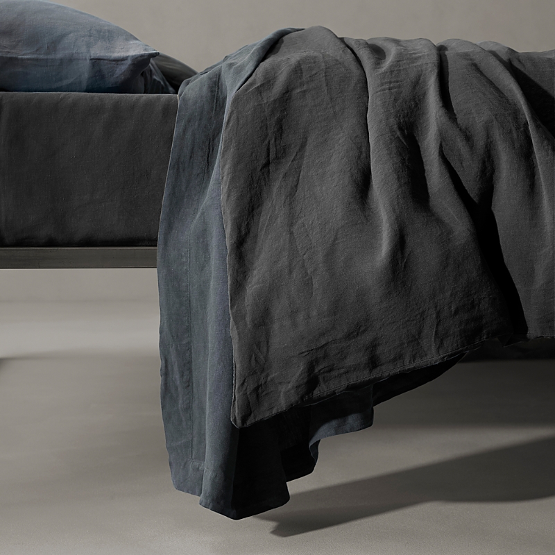 Society Limonta Rem Linen Duvet Cover, King In Antracite