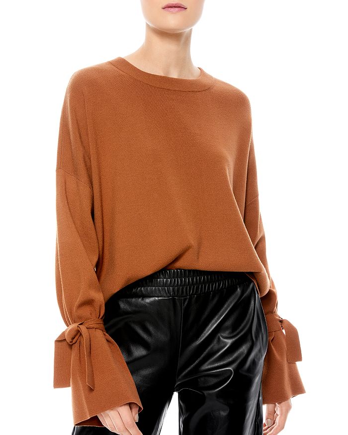 Tie cuff clearance sweater