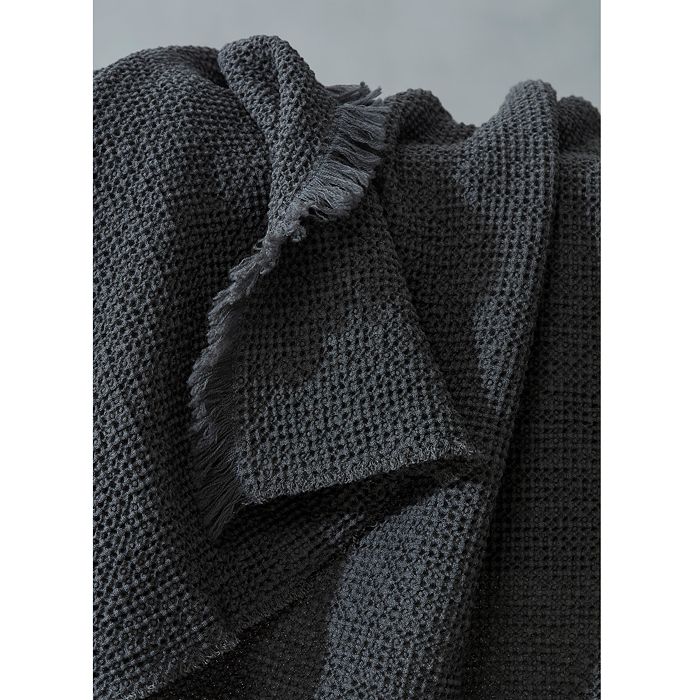 Society Limonta Nid Wool Blanket, King/queen In Antracite