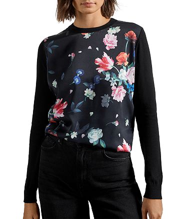 Ted Baker Sandalwood Floral Print Sweater | Bloomingdale's
