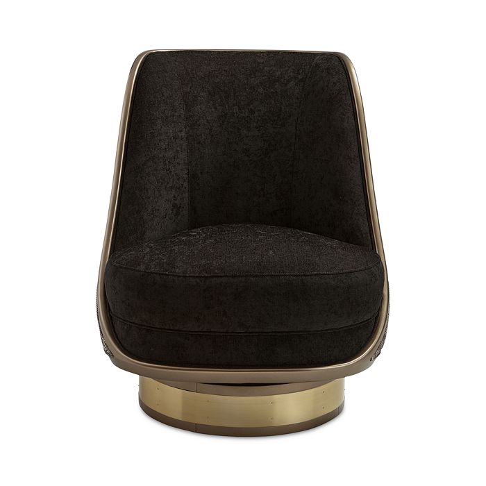 Caracole Go For A Spin Accent Chair In Chocolate