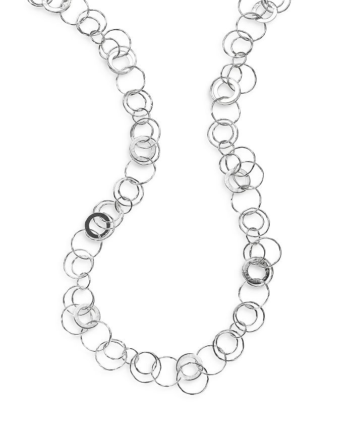IPPOLITA STERLING SILVER CLASSICO HAMMERED JET SET CHAIN NECKLACE, 37,SN1762