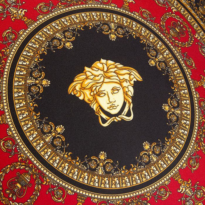 Shop Versace I Heart Baroque Decorative Pillow, 18 X 18 In Gold/red
