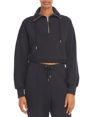 half zip cropped sweatshirt