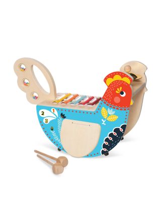 Manhattan Toy Wooden Musical Chicken Set Toy - Ages 12 Months+