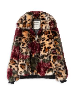 Zadig & Voltaire Fanny Patchwork Faux Fur Coat | Bloomingdale's