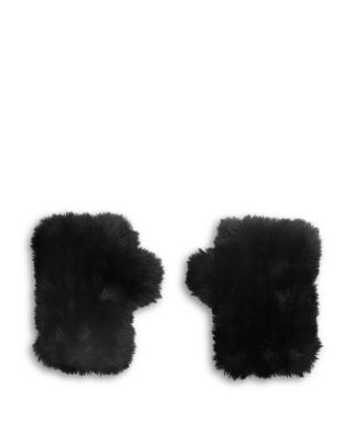Girls' Faux Fur Fingerless Mittens