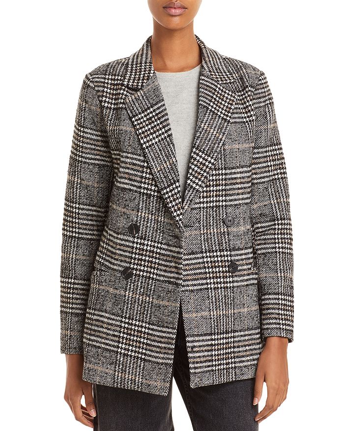 AQUA Plaid Double Breasted Blazer - 100% Exclusive | Bloomingdale's