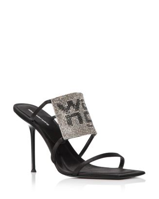 【関税&送料込】Alexander Wang Sandalo Julie Alexander Wang Julie Scrunchie Crystal Sandals, 38 - BOPF