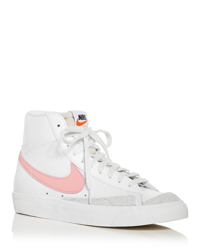 Nike White & Pink Blazer Mid '77 Vintage Sneakers In White/pink