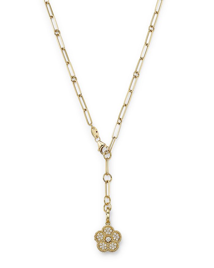 Roberto Coin 18k Yellow Gold Daisy Lux Diamond Locket Y Necklace, 20 - 100% Exclusive