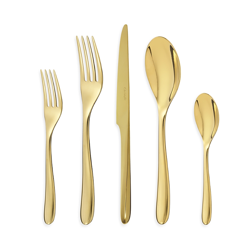 Christofle 5 Piece Place Setting, Gold Tone