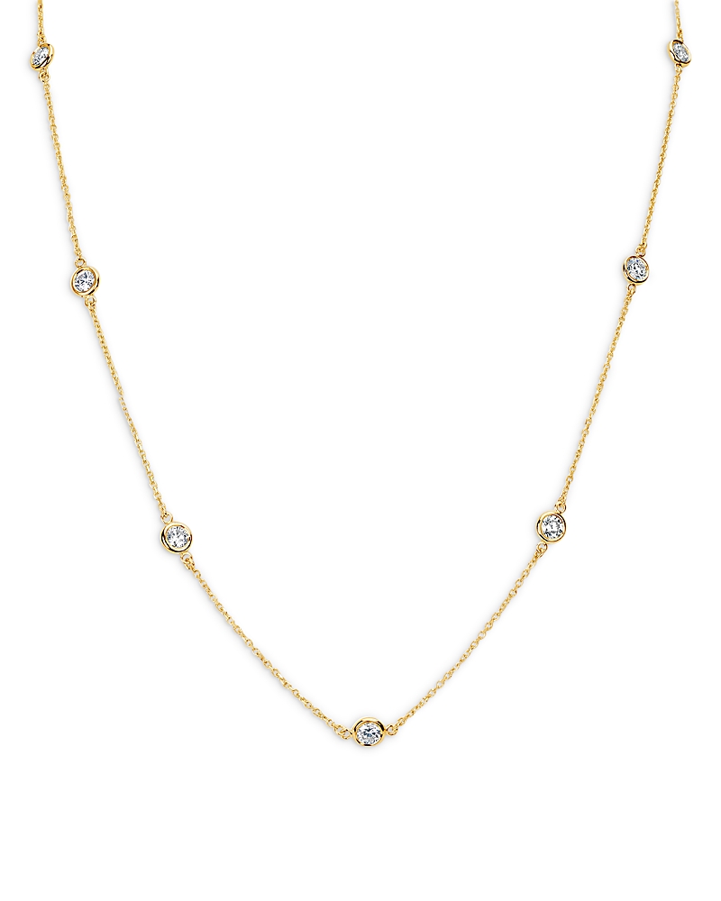 Bloomingdale's Fine Collection Diamond Bezel Station Necklace in 14K Yellow Gold, 1.50 tcw