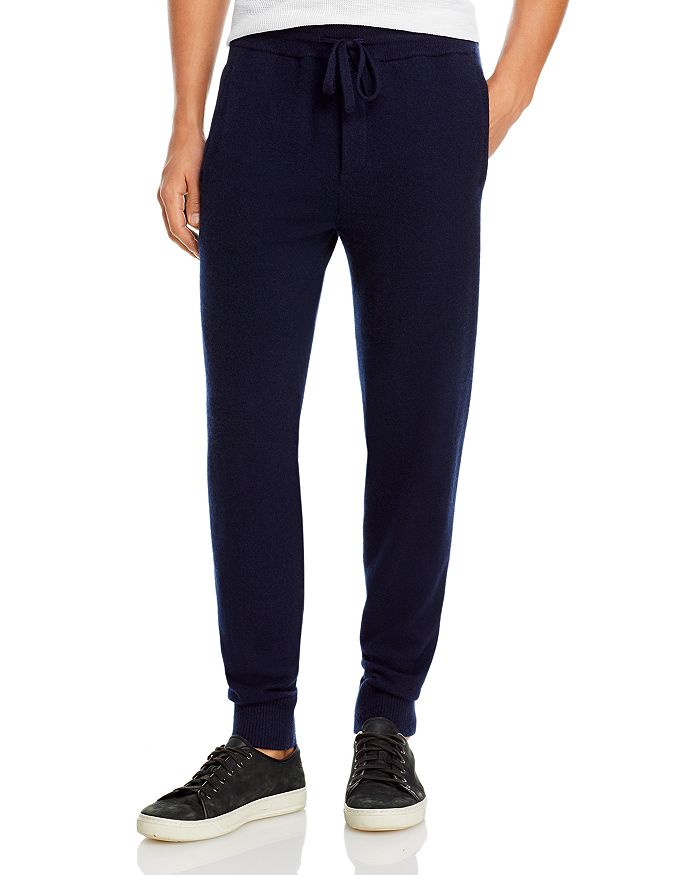Shop Vince Wool-cashmere Slim Fit Jogger Pants In Coastal