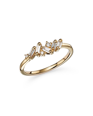 Suzanne Kalan 18K Yellow Gold Diamond Cluster Ring